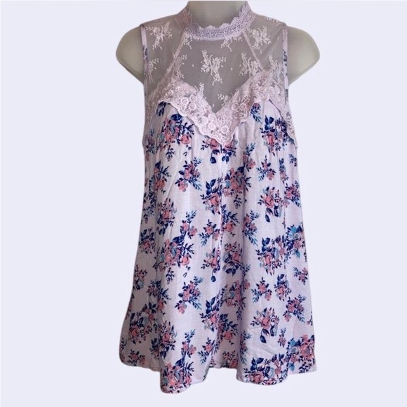 No Boundaries Tops - NOBO lace mock neck blouse junior XL 15-17